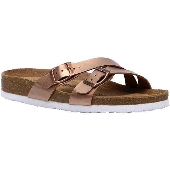 Cushionaire Liza Cork Footbed Sandal With +Comfort - Picture 2 of 2